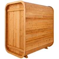 2-Person Dry Heat Sauna Built for Authentic Finnish Experience, Premium Cedar, Electric Stove, Tempered Glass