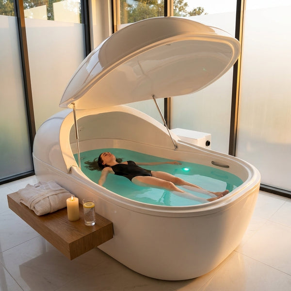 Float Tank Designed for Zero-Gravity Relaxation, Chromotherapy Lighting, Whisper-Quiet Circulation, Premium Shell
