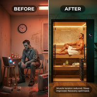 ObsidianTherm Halo Noir 3 Dry Heat Sauna — Before & After