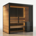 Dry Heat Sauna Built for Authentic Finnish Experience, Premium Thermo-Aspen Interior, Frameless Glass Door