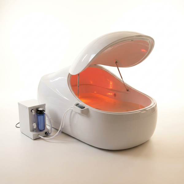 Sensory Deprivation Tank Built for Ultimate Relaxation, Whisper-Quiet Circulation, Precision Controls — Studio Shot