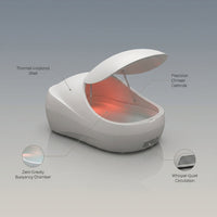 Sensory Deprivation Tank Built for Ultimate Relaxation, Whisper-Quiet Circulation, Precision Controls — infographic