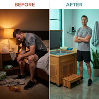 TimberChill Glacier Pro Cedar Cold Plunge — Before & After