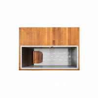 Cold Plunge Tub Designed for Daily Recovery, Cedar Cabinet, Stainless Steel Basin, Touchscreen Control